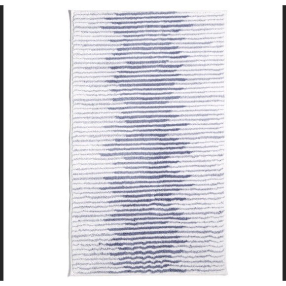 Hotel Collection Textured Stripe Cotton 22”x36” Bath Rug - Picture 1 of 4